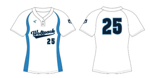 Watson Wolfpack Custom White 2-Button Jersey (10U/12U)