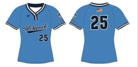 Watson Wolfpack Custom Powder Blue 2-Button Jersey (10U/12U)
