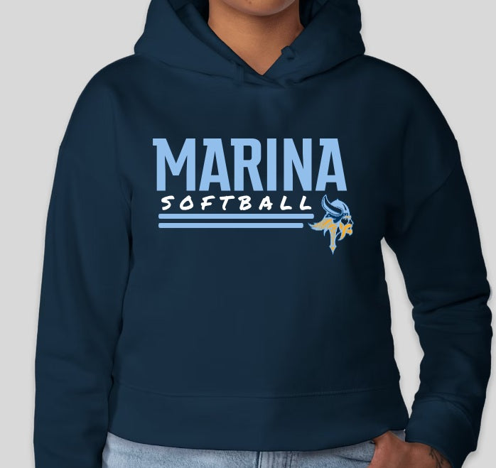 NEW! Marina Vikings Softball Ladies Crop Sweatshirt