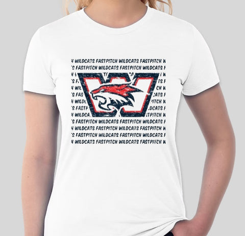 Wildcats Ladies Distressed Shirt (CLOSEOUT)