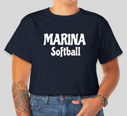 NEW! Marina Vikings Softball Crop Shirt