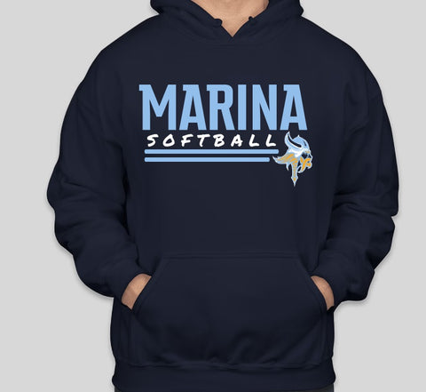 Marina Vikings Softball Hooded Sweatshirt