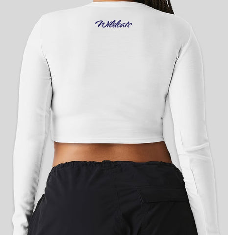 NEW! Wildcats Ladies Long Sleeve Crop Shirt