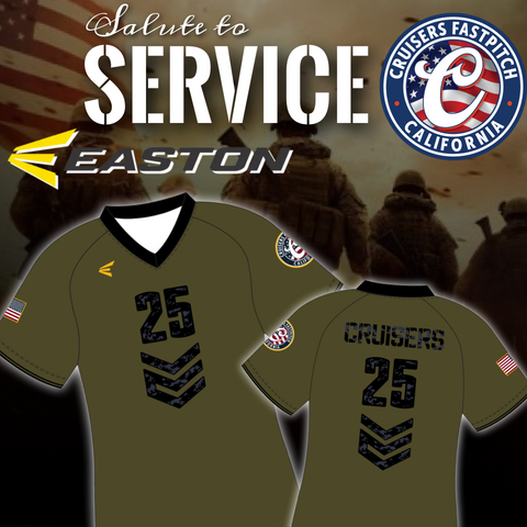Cruisers Fastpitch California Custom Salute to Service Jersey
