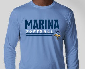NEW! Marina Vikings Softball Long Sleeve Dri-fit