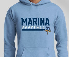 NEW! Marina Vikings Softball Hooded Sweatshirt