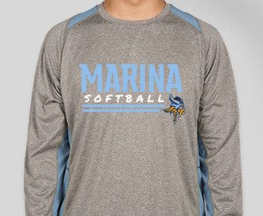 NEW! Marina Vikings Softball Long Sleeve Dri-fit