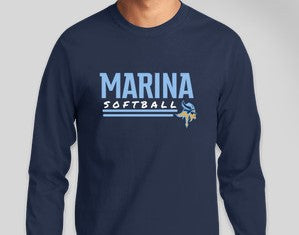 NEW! Marina Vikings Softball Long Sleeve Shirt