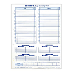Glover's Baseball/Softball Dugout Line-Up Chart-Refill (BB-102)