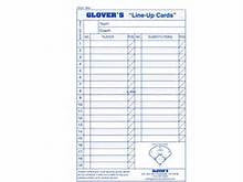 Glover's Baseball/Softball Line-Up Cards (BB-103)
