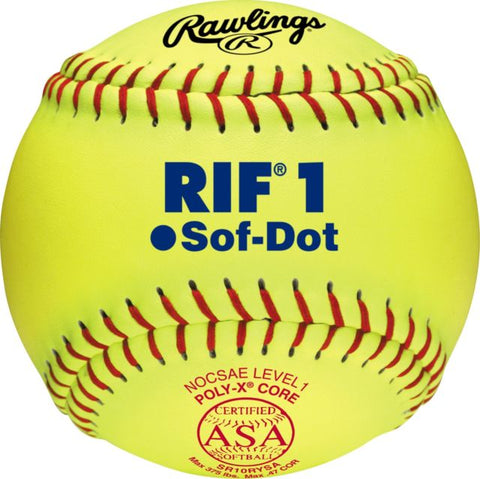 Rawlings 10" RIF Level 1 Sof-Dot Fastpitch Softball (Dozen)